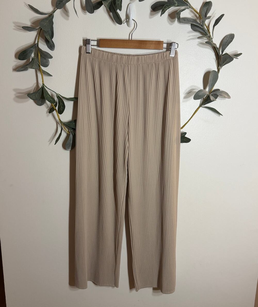 Uniqlo Cream Pleated Pants